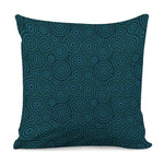 Blue Aboriginal Dot Pattern Print Pillow Cover