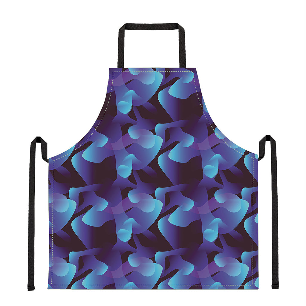 Blue Abstract Spirit Print Apron