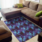 Blue Abstract Spirit Print Area Rug