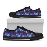 Blue Abstract Spirit Print Black Low Top Shoes