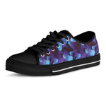 Blue Abstract Spirit Print Black Low Top Shoes