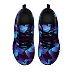Blue Abstract Spirit Print Black Sneakers