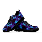 Blue Abstract Spirit Print Black Sneakers
