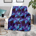 Blue Abstract Spirit Print Blanket