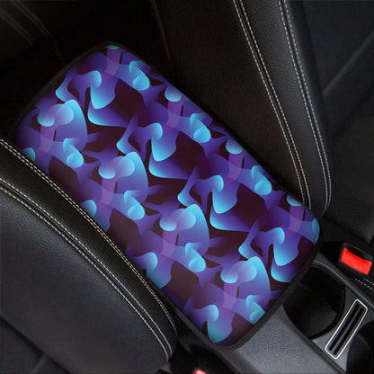 Blue Abstract Spirit Print Car Center Console Cover
