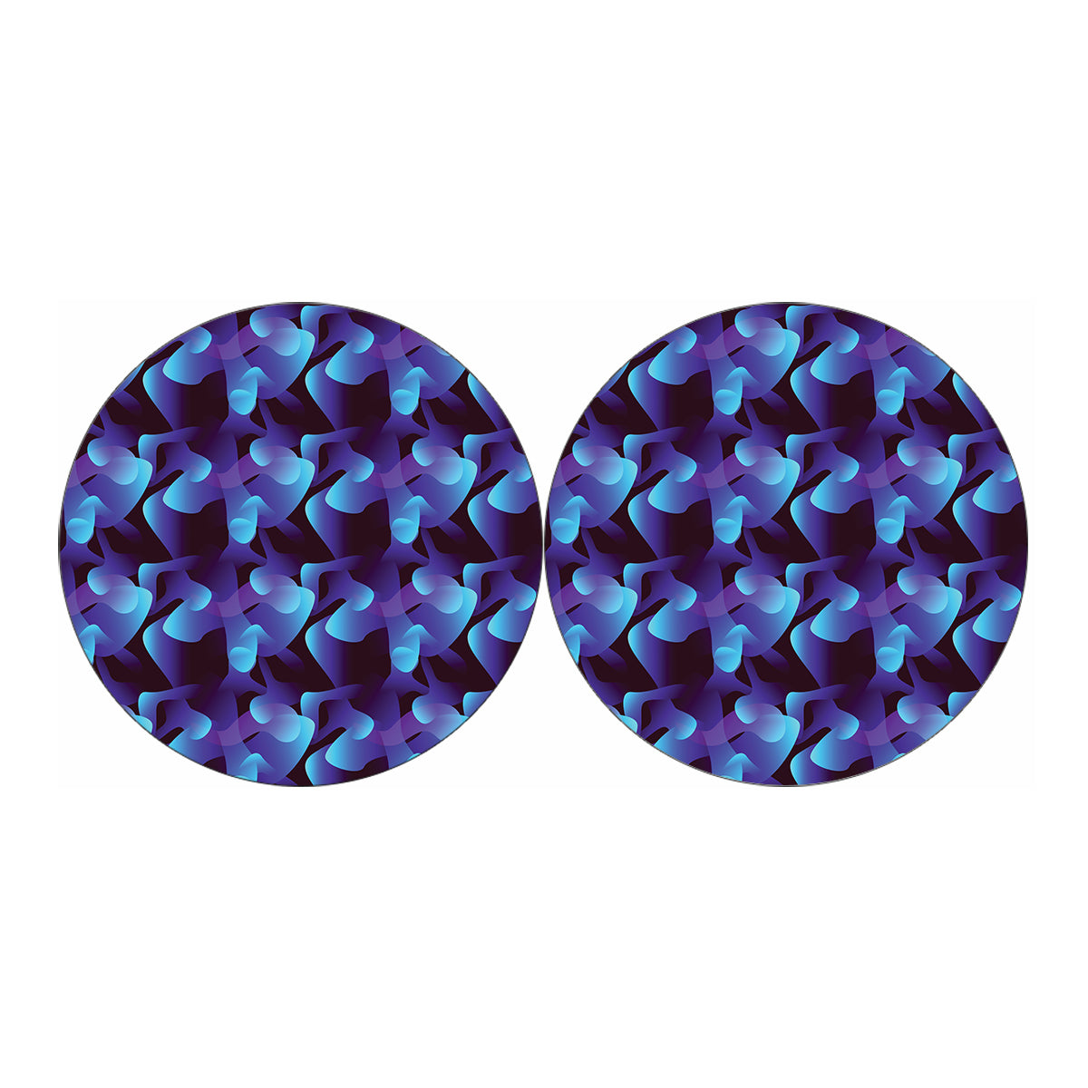 Blue Abstract Spirit Print Car Coasters