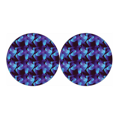 Blue Abstract Spirit Print Car Coasters