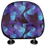 Blue Abstract Spirit Print Car Headrest Covers