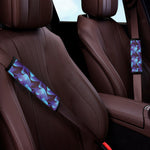 Blue Abstract Spirit Print Car Seat Belt Covers
