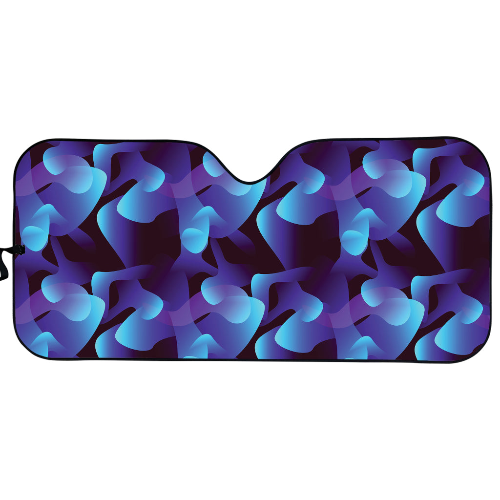 Blue Abstract Spirit Print Car Sun Shade