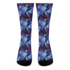 Blue Abstract Spirit Print Crew Socks