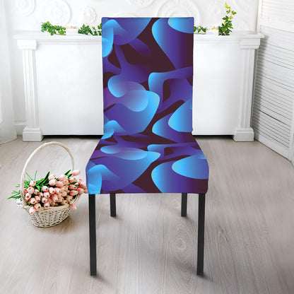 Blue Abstract Spirit Print Dining Chair Slipcover