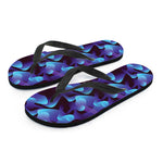 Blue Abstract Spirit Print Flip Flops