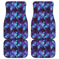 Blue Abstract Spirit Print Front and Back Car Floor Mats