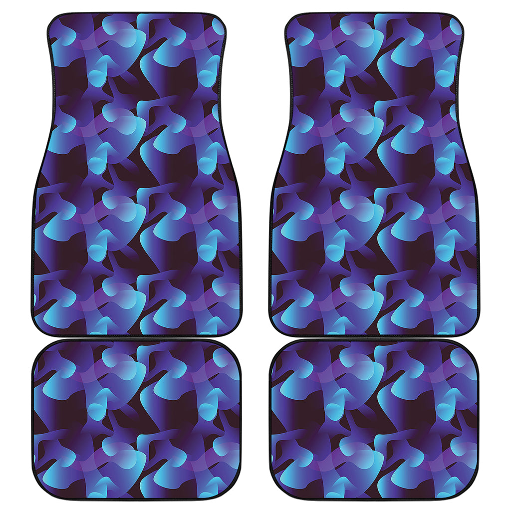 Blue Abstract Spirit Print Front and Back Car Floor Mats