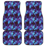 Blue Abstract Spirit Print Front and Back Car Floor Mats