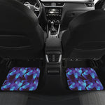 Blue Abstract Spirit Print Front and Back Car Floor Mats