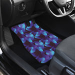 Blue Abstract Spirit Print Front and Back Car Floor Mats