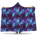 Blue Abstract Spirit Print Hooded Blanket