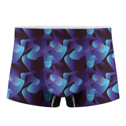 Blue Abstract Spirit Print Men's Boxer Briefs