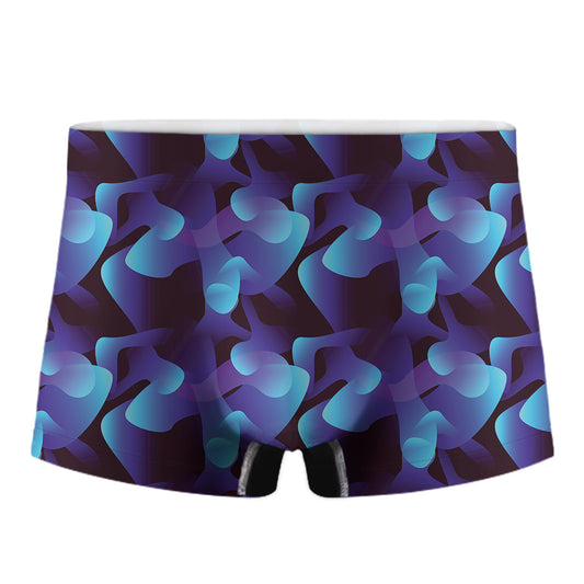 Blue Abstract Spirit Print Men's Boxer Briefs