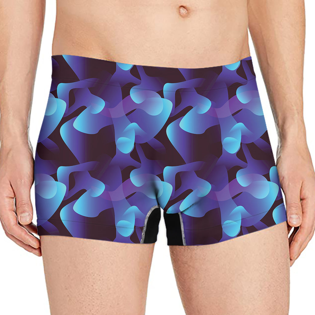 Blue Abstract Spirit Print Men's Boxer Briefs
