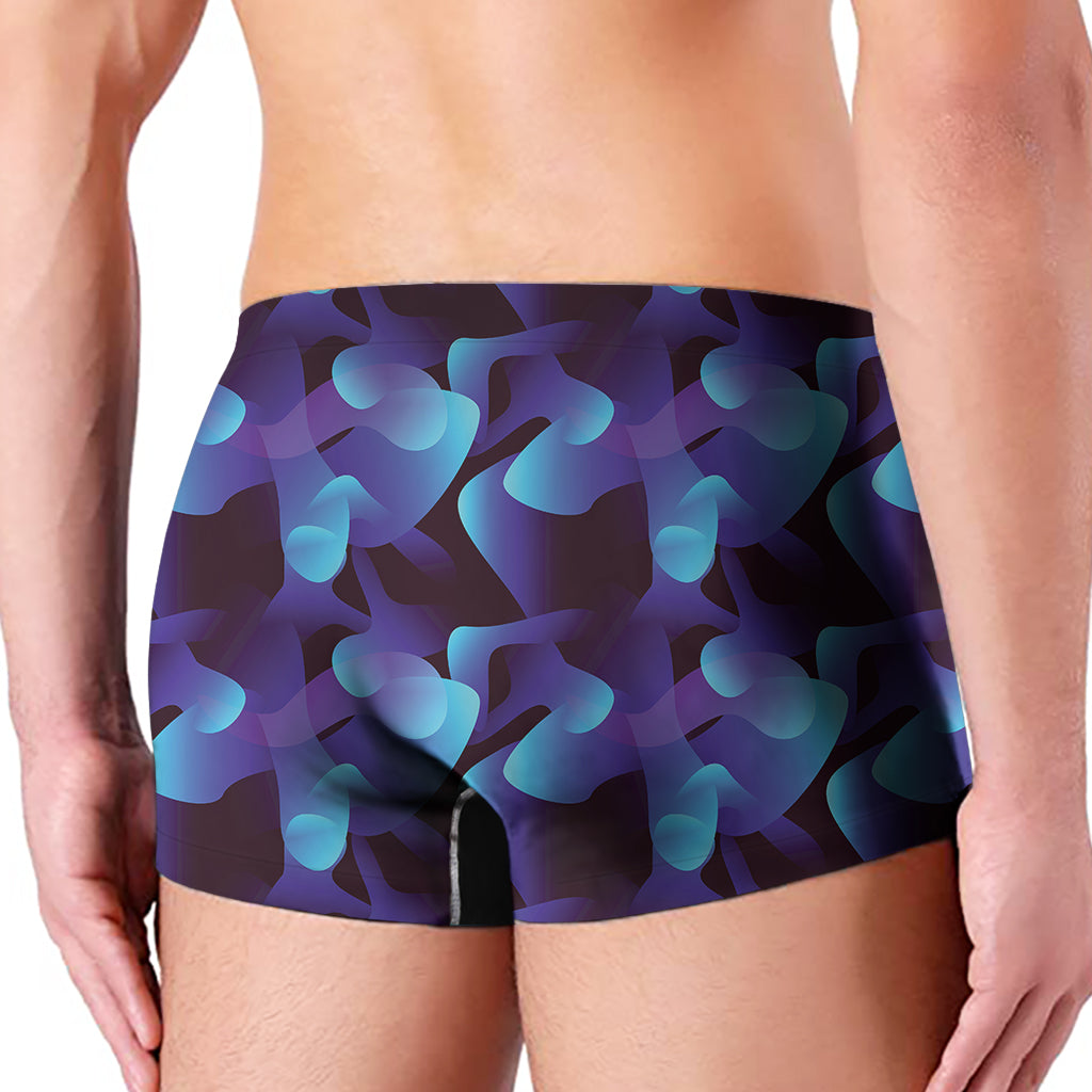 Blue Abstract Spirit Print Men's Boxer Briefs