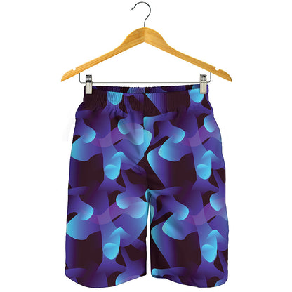 Blue Abstract Spirit Print Men's Shorts