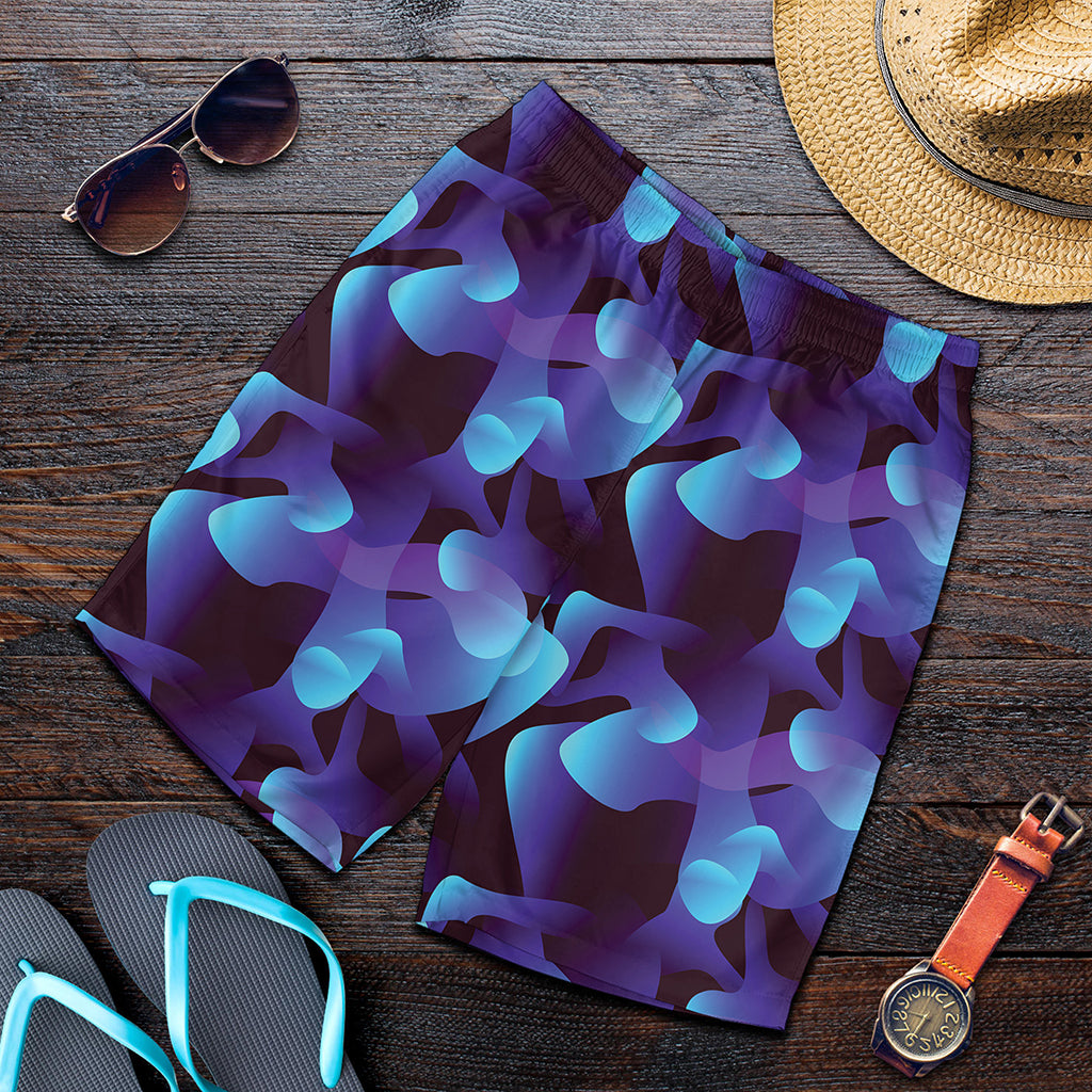 Blue Abstract Spirit Print Men's Shorts