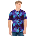 Blue Abstract Spirit Print Men's T-Shirt
