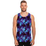 Blue Abstract Spirit Print Men's Tank Top
