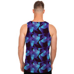 Blue Abstract Spirit Print Men's Tank Top