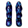 Blue Abstract Spirit Print Muay Thai Shin Guards