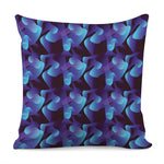 Blue Abstract Spirit Print Pillow Cover