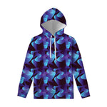 Blue Abstract Spirit Print Pullover Hoodie