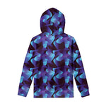 Blue Abstract Spirit Print Pullover Hoodie