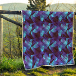 Blue Abstract Spirit Print Quilt
