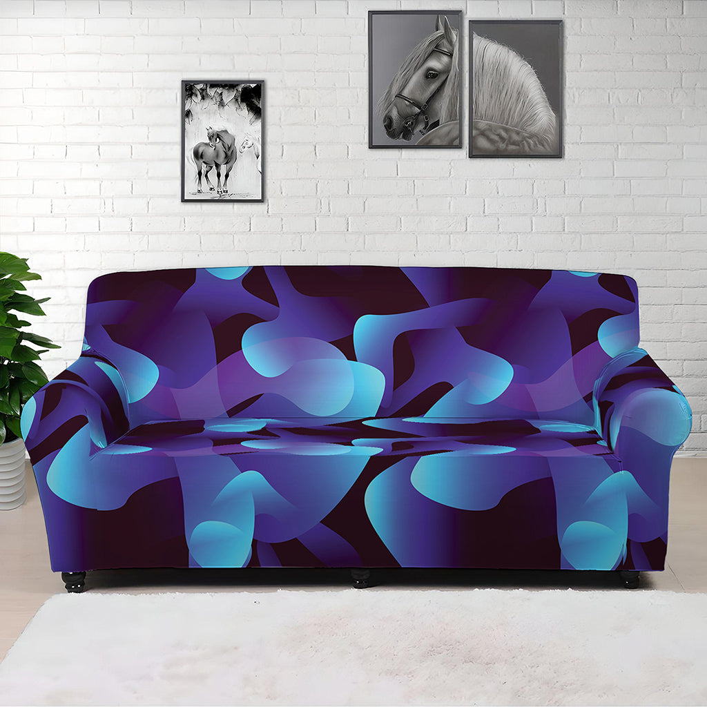 Blue Abstract Spirit Print Sofa Cover