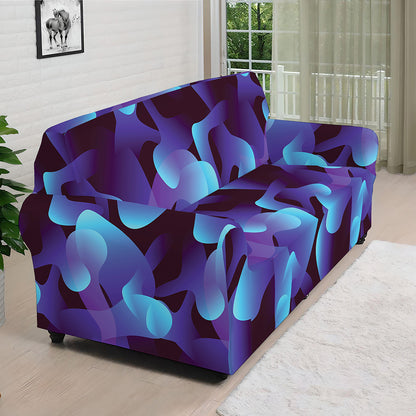 Blue Abstract Spirit Print Sofa Cover