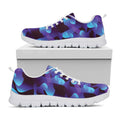 Blue Abstract Spirit Print White Running Shoes