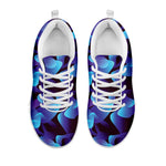 Blue Abstract Spirit Print White Sneakers