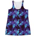 Blue Abstract Spirit Print Women's Racerback Tank Top