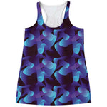 Blue Abstract Spirit Print Women's Racerback Tank Top