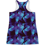Blue Abstract Spirit Print Women's Racerback Tank Top