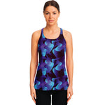 Blue Abstract Spirit Print Women's Racerback Tank Top