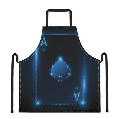 Blue Ace Card Print Apron