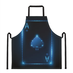 Blue Ace Card Print Apron