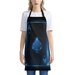 Blue Ace Card Print Apron