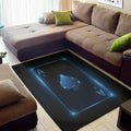 Blue Ace Card Print Floor Mat