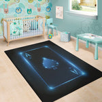 Blue Ace Card Print Area Rug